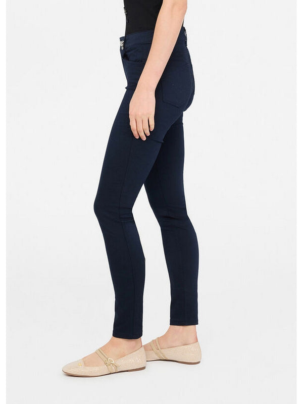Pantaloni Donna Liu Jo - Pantaloni skinny con pietre gioiello - Blu