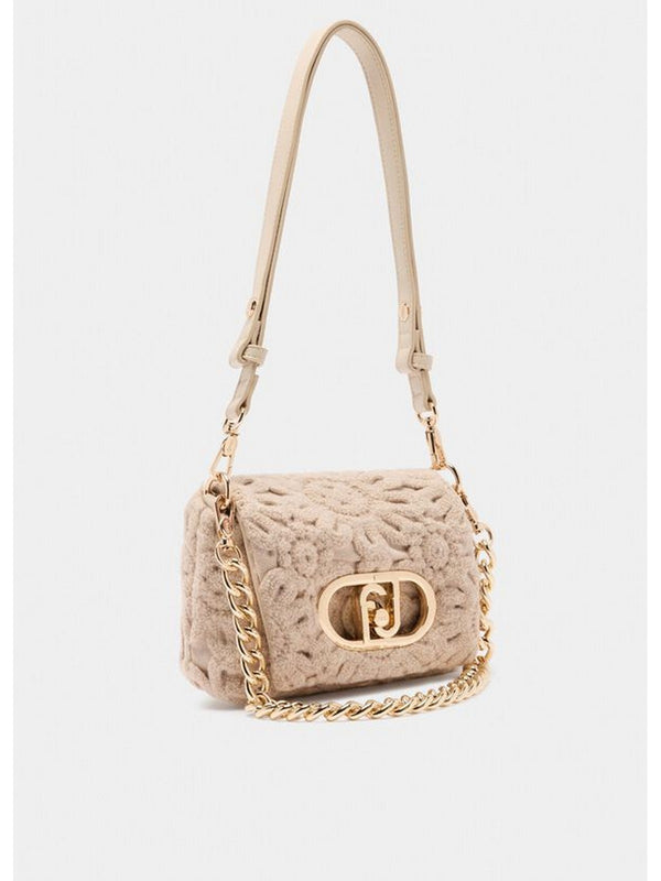 Borse a tracolla Donna Liu Jo - Borsa LaPuffy piccola con ricamo - Beige