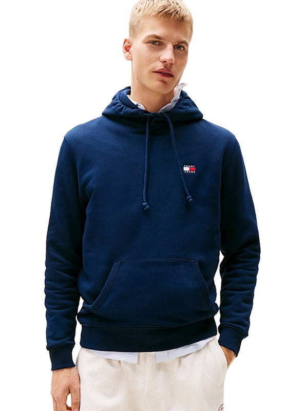 Felpe con cappuccio Uomo Tommy Hilfiger - Felpa con cappuccio e distintivo Tommy - Blu