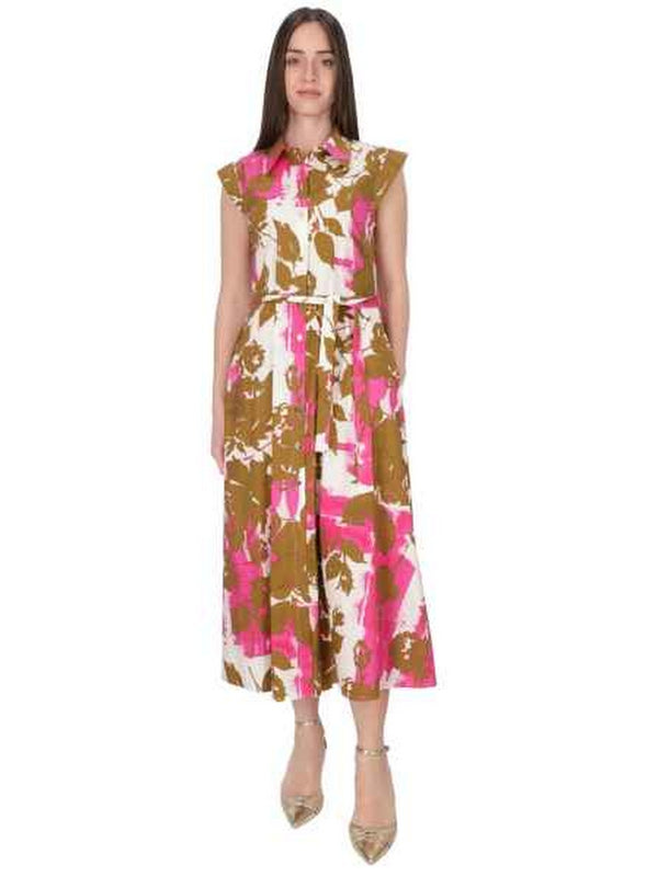 Vestiti casual Donna Liu Jo - Abito chemisier in popeline - Multicolore