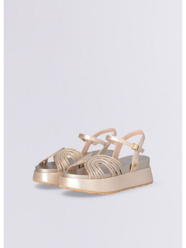 Sandali Donna LIU JO SHOES - Sandali platform con dettaglio chain - Oro