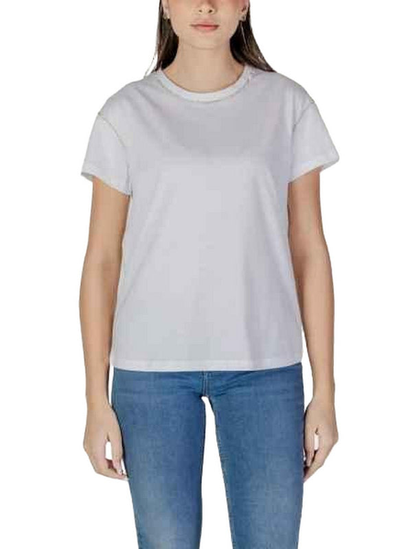T-shirt Donna Liu Jo - T-Shirt Con Strass - Bianco