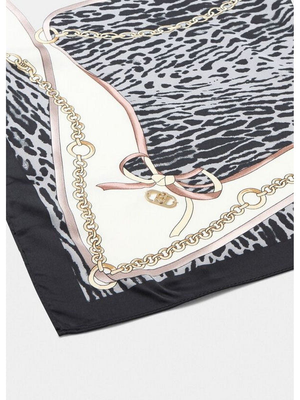 Foulard Donna Liu Jo - Foulard Mix Print 90 - Nero