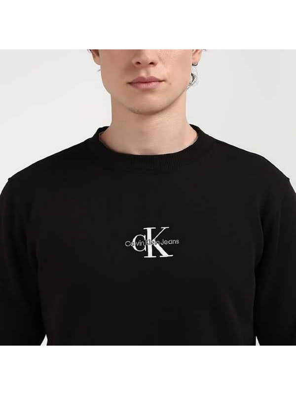 Felpe senza cappuccio Uomo Calvin Klein - Felpa Monogram - Nero