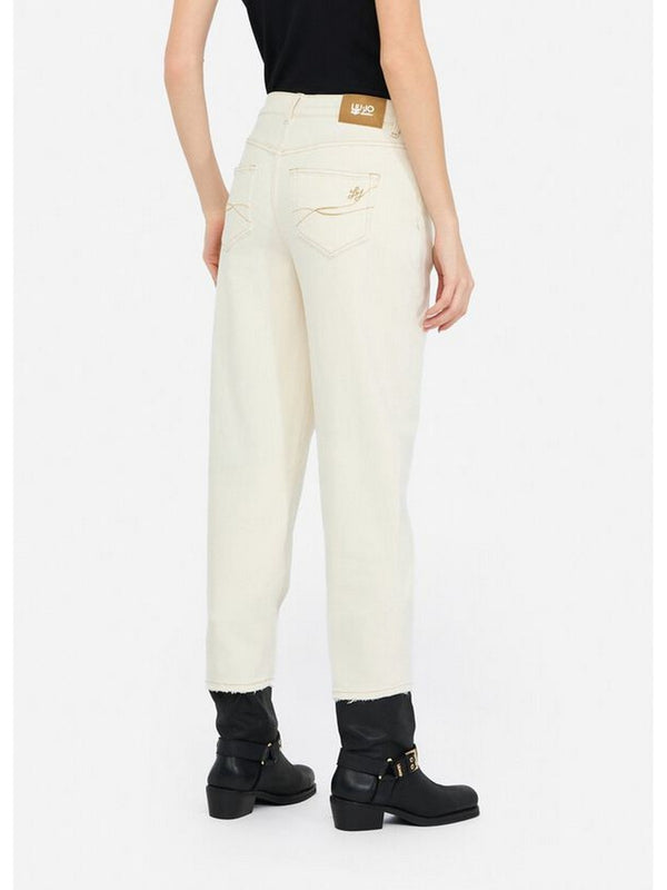 Jeans Donna Liu Jo - Pant. Carrot H.w - Beige