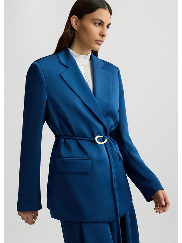 Giacche Donna Liu Jo - Blazer blu con cintura - Blu