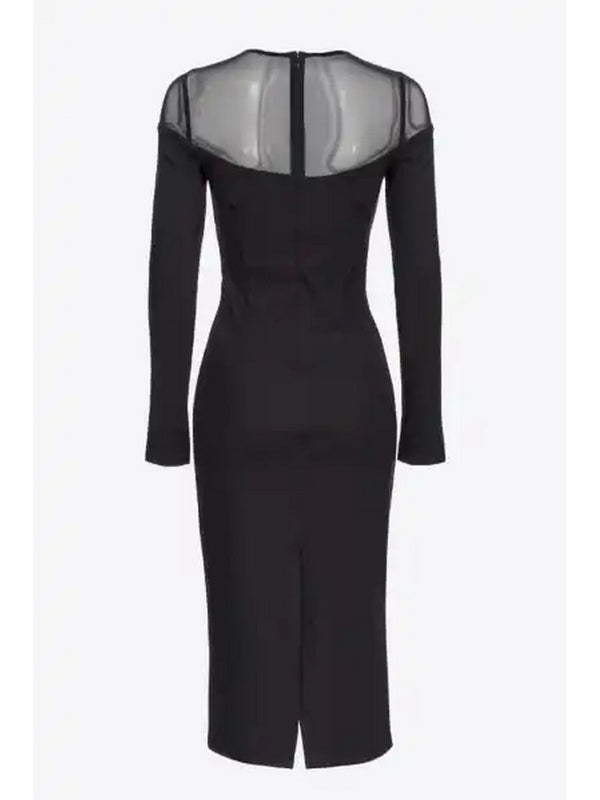 Vestiti da cocktail Donna Pinko - Abito Midi Con Tulle - Nero