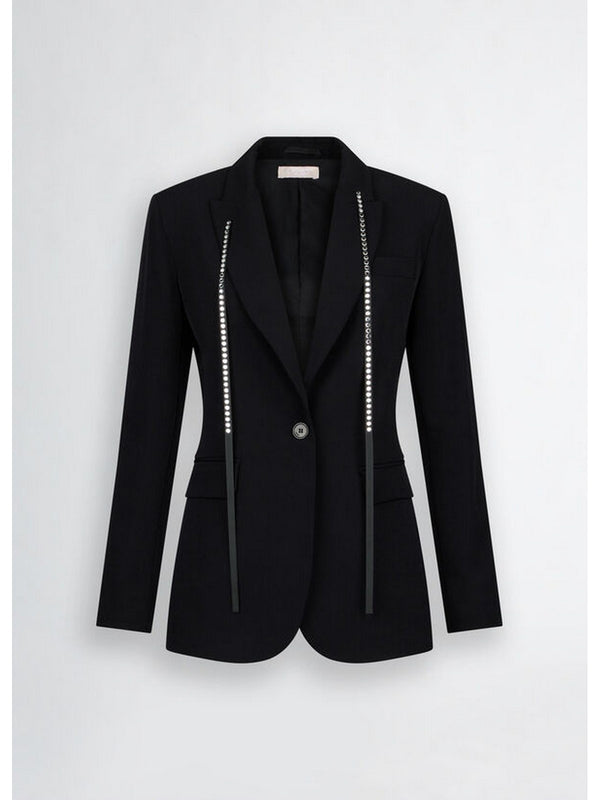 Giacche da abito e blazer Donna Liu Jo - Blazer con strass - Nero