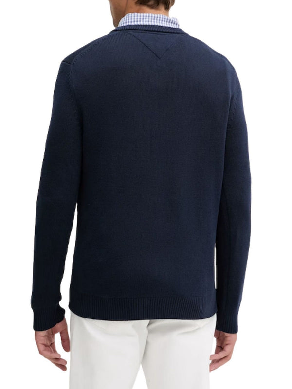 Maglie Uomo Tommy Hilfiger - Maglioncino basic in cotone - Blu
