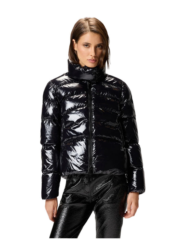 Piumini Donna Pinko - Piumino Caban Crystal Nylon - Nero