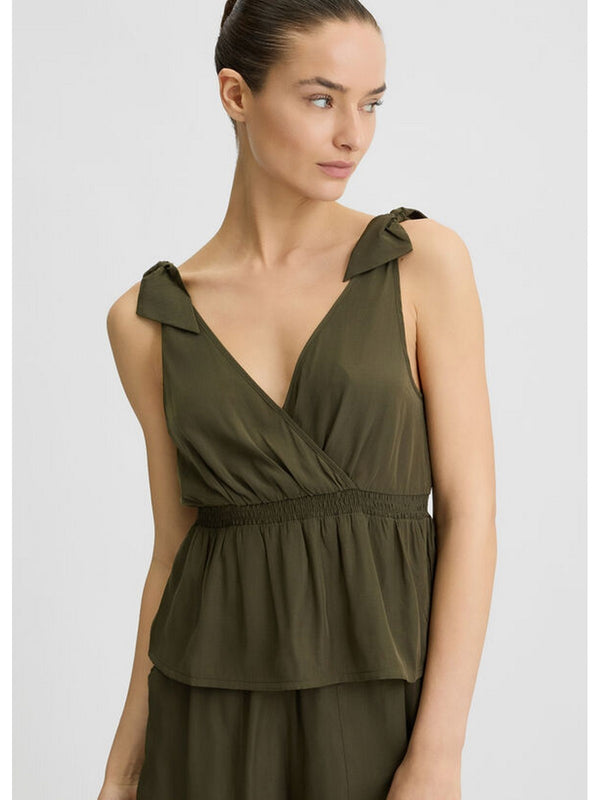Canotte e top Donna Liu Jo - Top con fiocchetti - Verde