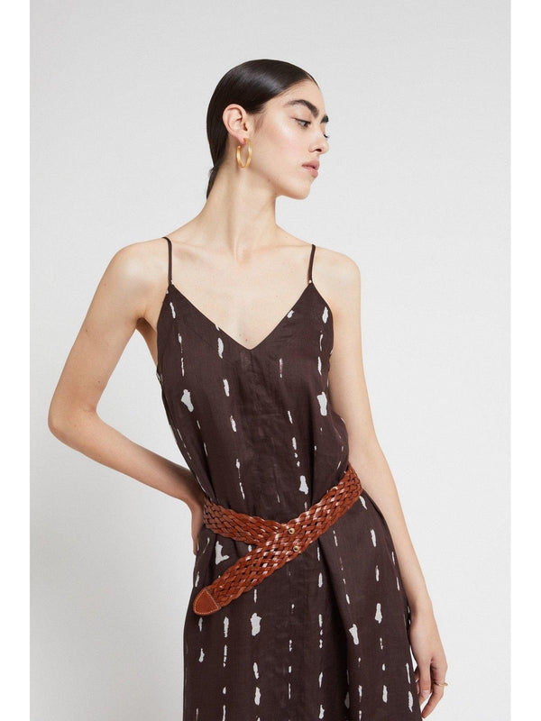 Vestiti da cocktail Donna ottod'Ame - Abito lungo stampato con oblò - Marrone