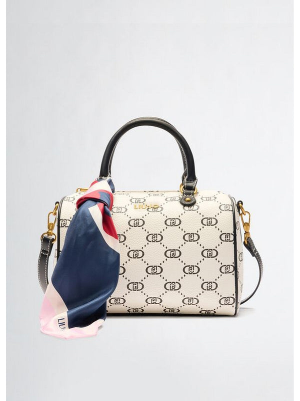 Borse a mano Donna Liu Jo - Borsa monogram con foulard - Panna
