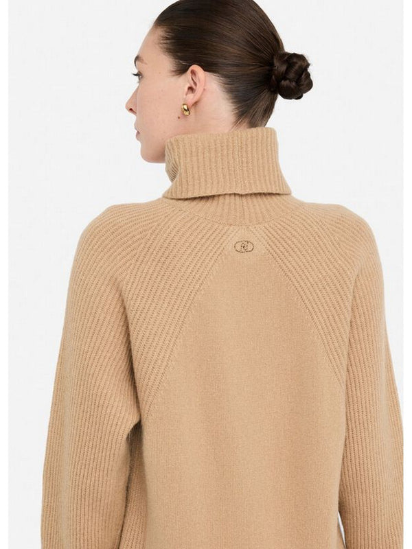 Vestiti casual Donna Liu Jo - Abito in maglia 100% lana - Beige