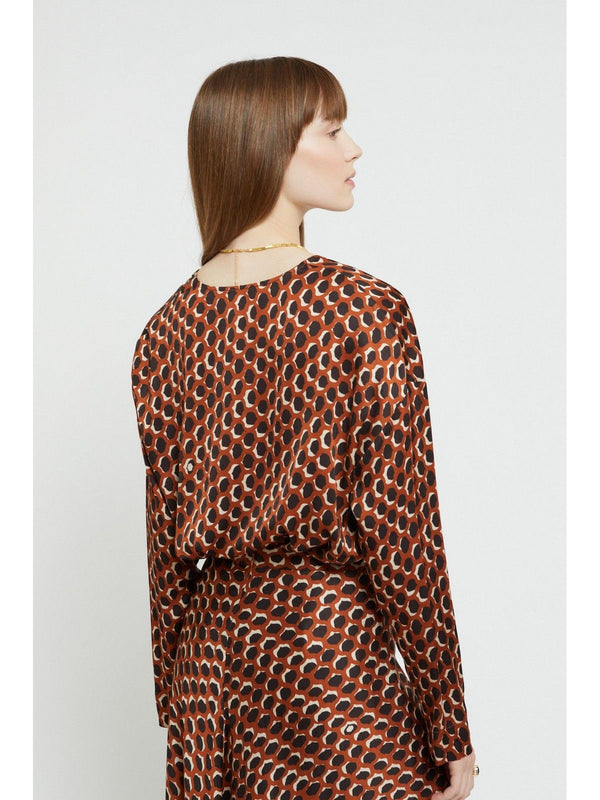 Bluse e camicie Donna ottod'Ame - Blusa in viscosa - Arancione