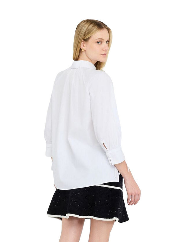 Camicie Donna Liu Jo - Camicia in cotone con laccetti - Bianco