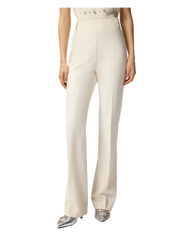 Pantaloni Donna Pinko - Pantaloni skinny con piega stirata - Bianco