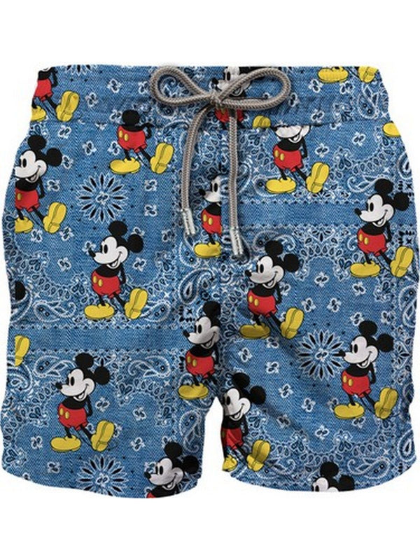 Pantaloncini e calzoncini Uomo Mc2 Saint Barth - Costume Gustavia Mickey Bandana - Azzurro