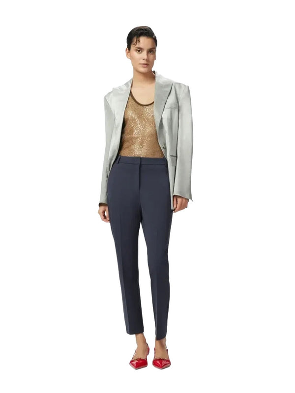 Pantaloni Donna Pinko - Pantaloni cigarette-fit punto stoffa - Blu
