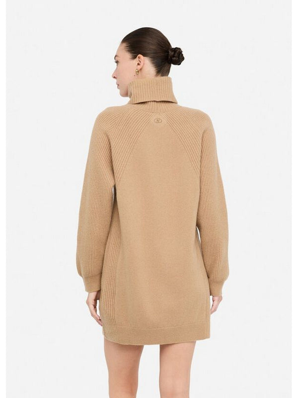 Vestiti casual Donna Liu Jo - Abito in maglia 100% lana - Beige