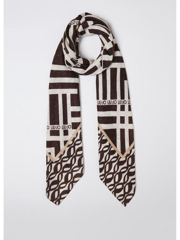 Foulard Donna Liu Jo - Foulard con stampa - Marrone