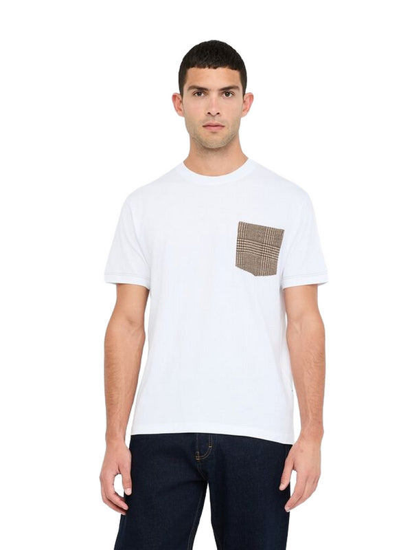 T-shirt Uomo LIU JO UOMO - T-shirt in cotone con taschino - Bianco