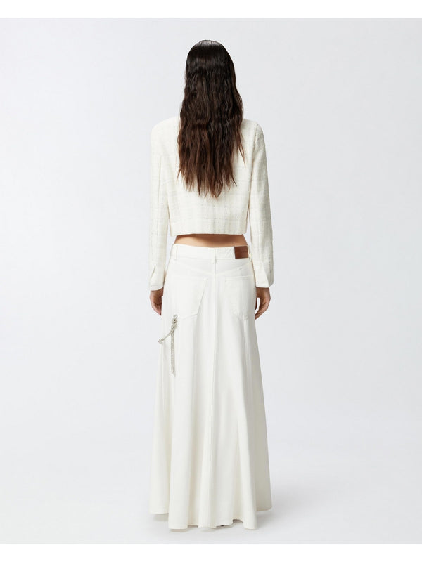 Gonne casual Donna Pinko - Maxi gonna con catena gioiello - Bianco