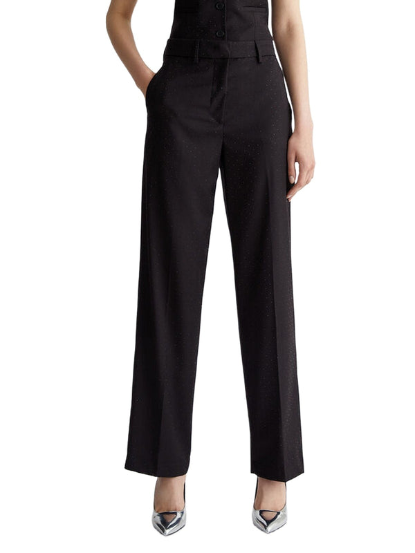 Pantaloni Donna Liu Jo - Pantaloni chino in twill - Nero