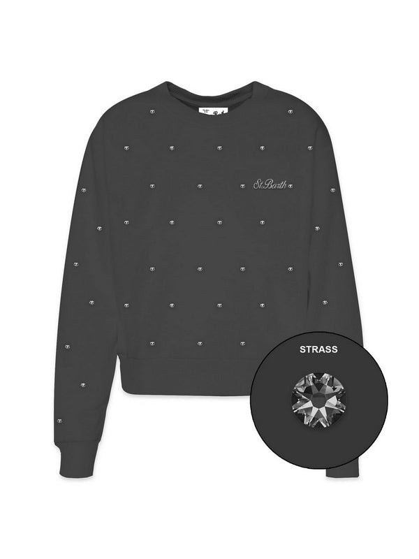 Maglie Donna Mc2 Saint Barth - Maglia Casey W All Over Strass - Nero