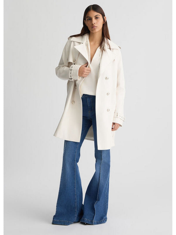 Giacche impermeabili Donna Liu Jo - Trench in tessuto spalmato - Bianco