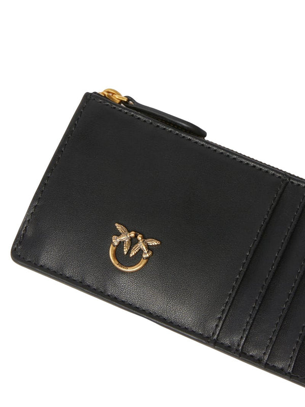 Porta carte di credito Donna Pinko - Porta carte con zip AIRONE - Nero