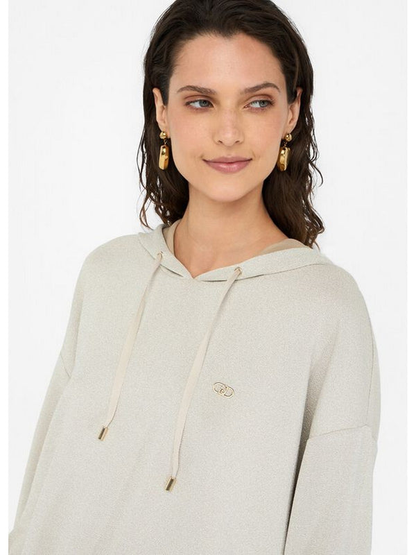 Felpe con cappuccio Donna Liu Jo - Felpa lurex® con cappuccio - Beige