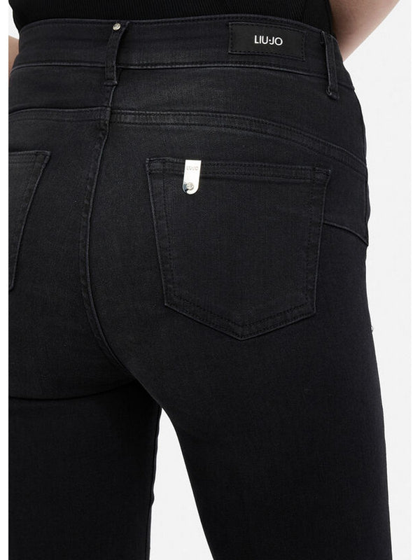 Jeans Donna Liu Jo - Jeans flare a vita alta - Nero