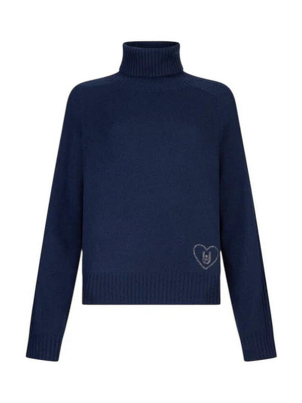 Maglie Donna Liu Jo - Maglia in misto lana con intarsi - Blu