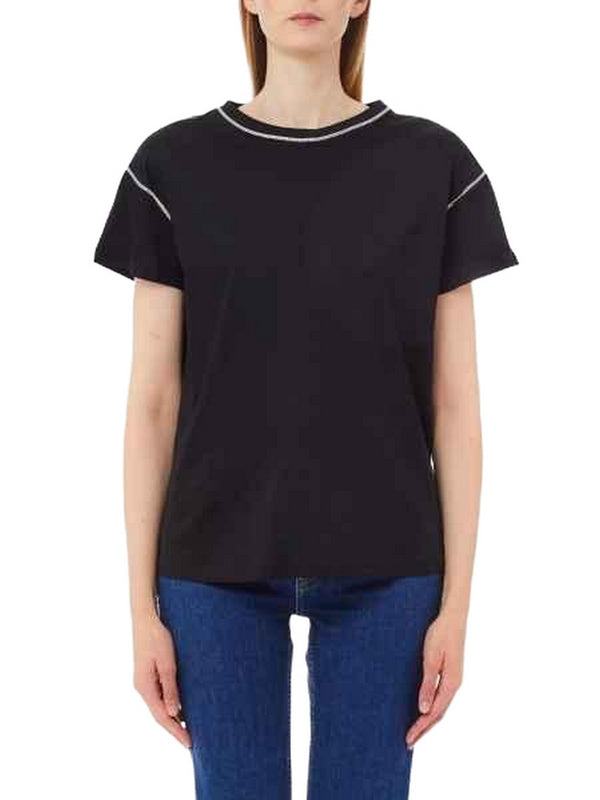 T-shirt Donna Liu Jo - T-Shirt Con Strass - Nero