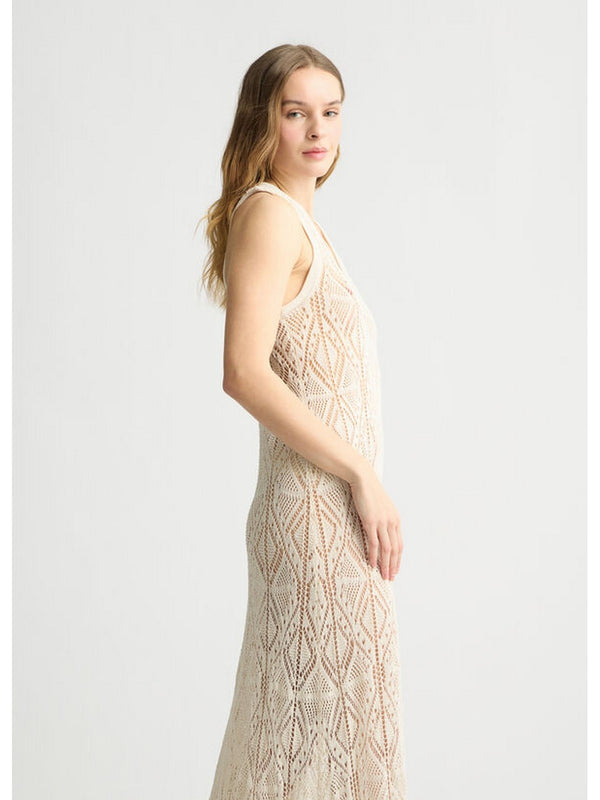 Vestiti da cocktail Donna Liu Jo - Abito in maglia crochet - Avorio