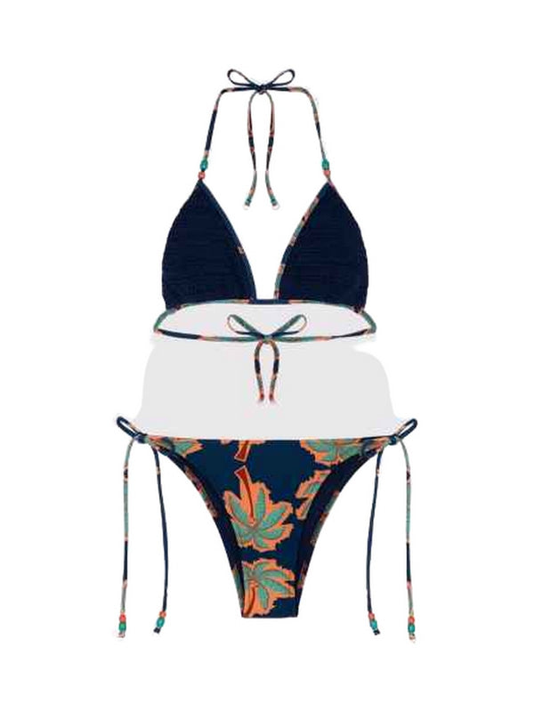 Coordinati Donna Me Fui - Bikini Triangolo E Slip Americano Regolabile Exoti - Blu