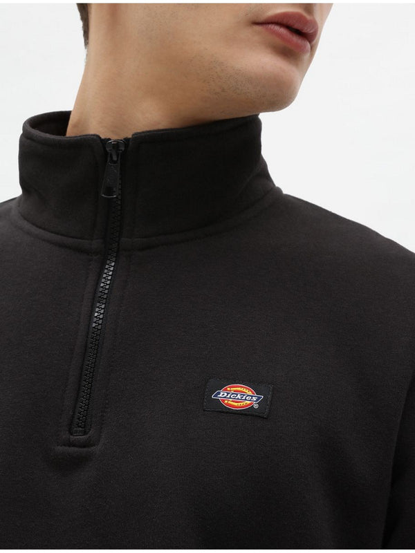 Felpe senza cappuccio Uomo Dickies - Felpa Oakport con zip corta - Nero