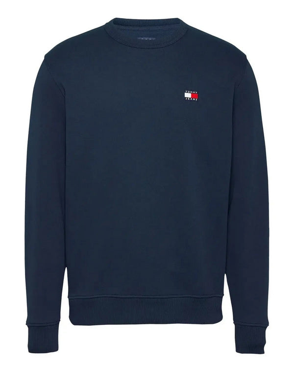 Felpe senza cappuccio Uomo Tommy Hilfiger - Felpa Con Badge - Blu