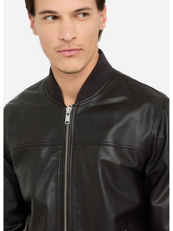 Giubbotti Uomo LIU JO UOMO - Bomber in pelle - Marrone