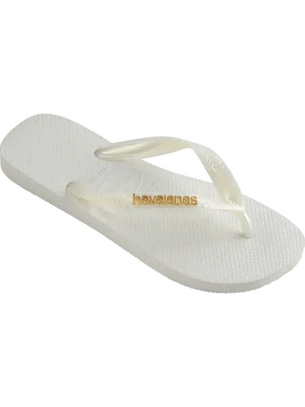 Infradito Donna Havaianas - Havaiana Top Logo Metallico - Bianco