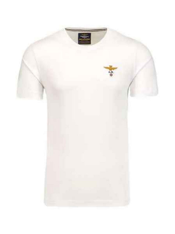 T-shirt Uomo Aeronautica Militare - T-shirt girocollo basica in cotone - Bianco