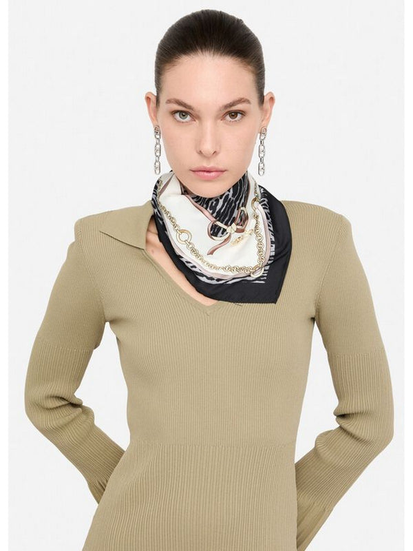 Foulard Donna Liu Jo - Foulard Mix Print 90 - Nero