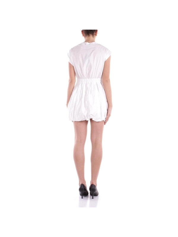 Vestiti da discoteca Donna Pinko - Vestitino in popeline con incrocio - Bianco