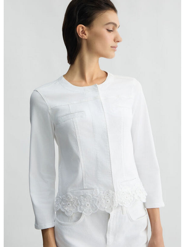 Giubbini Donna Liu Jo - Giacca bianca con ricami - Bianco