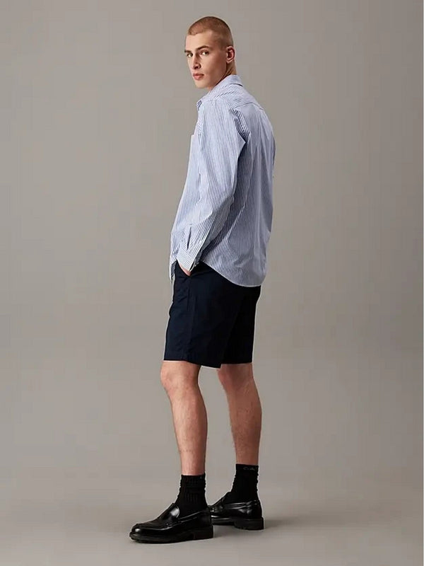 Bermuda Uomo Calvin Klein - Pantaloncini chino in morbido twill - Blu