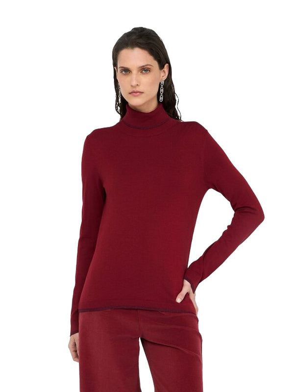 Maglie Donna Liu Jo - Dolcevita con dettagli in lurex® - Rosso