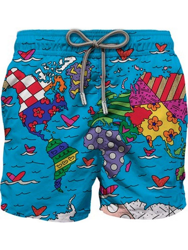 Pantaloncini e calzoncini Uomo Mc2 Saint Barth - Costume da bagno da uomo Gustavia PLACED PRINT - Multicolore
