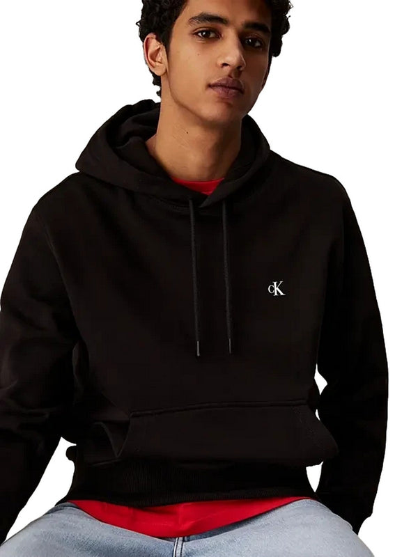 Felpe con cappuccio Uomo Calvin Klein - Felpa con cappuccio con logo e grafica sul retro - Nero