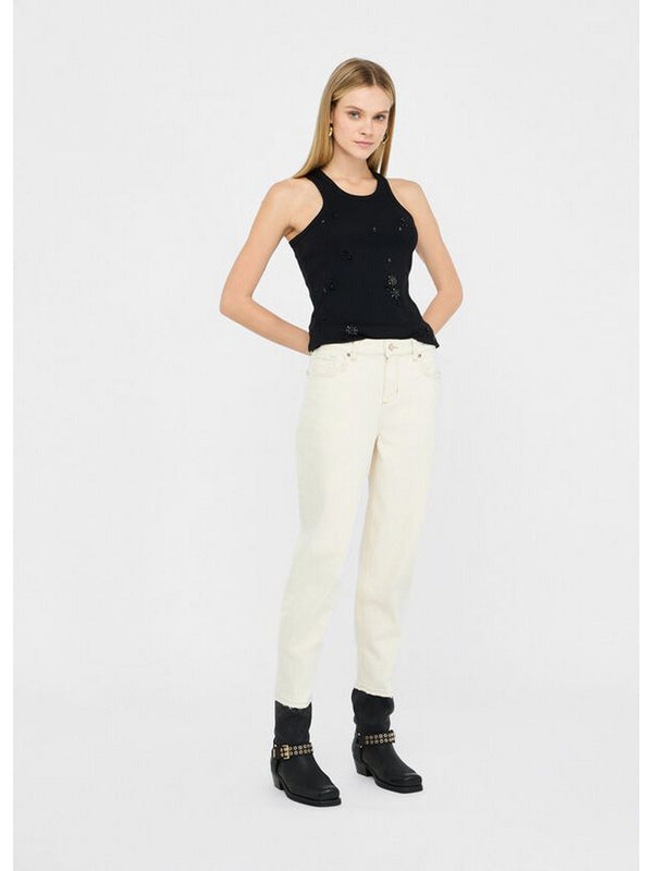 Jeans Donna Liu Jo - Pant. Carrot H.w - Beige